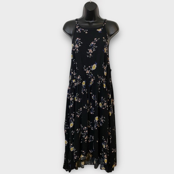 Torrid Black Floral Challis High Low Sleeveless Dress Size 2X Item# 10911737 - Picture 1 of 9